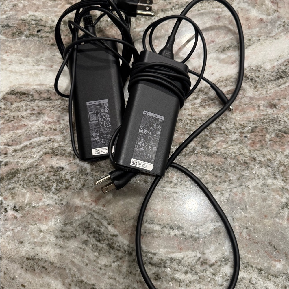 Dell Black Power Adapter Cables